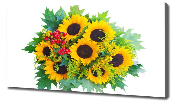 Imprimare tablou canvas buchet de floarea-soarelui