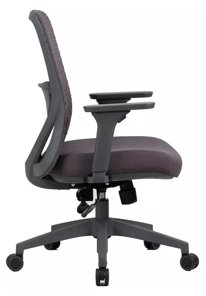 Scaun de birou Q-744, gri, stofa clasica/plasa, 62x50x91/101 cm