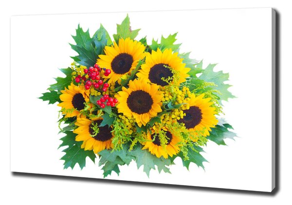 Imprimare tablou canvas buchet de floarea-soarelui