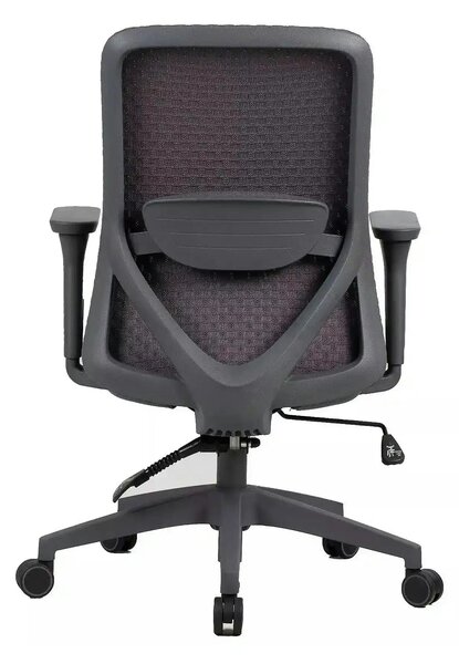 Scaun de birou Q-744, gri, stofa clasica/plasa, 62x50x91/101 cm