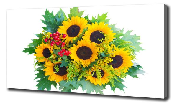 Imprimare tablou canvas buchet de floarea-soarelui