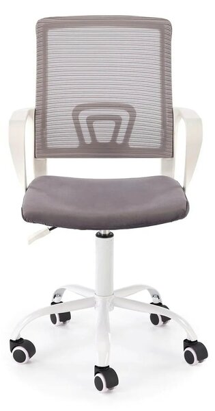 Scaun birou FRODO, gri/alb, stofa catifelata/plasa, 50x51x88/100 cm