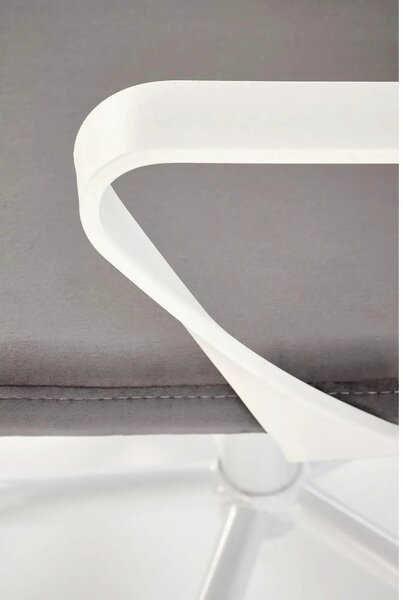 Scaun birou FRODO, gri/alb, stofa catifelata/plasa, 50x51x88/100 cm