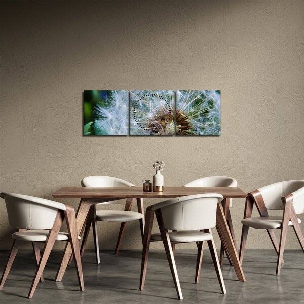 Tabloul cu păpădie desflorit (cu ceas) (90x30 cm)