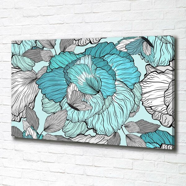 Pictură pe pânză model floral