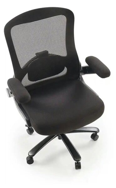 Scaun birou CYBORG, negru, stofa clasica/metal, 80x74x111/117 cm