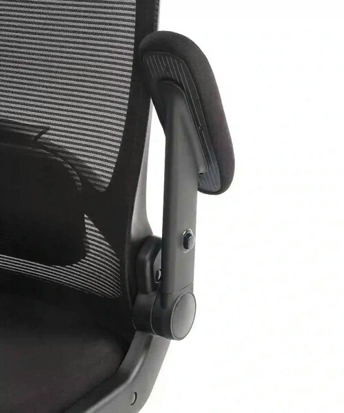 Scaun birou CYBORG, negru, stofa clasica/metal, 80x74x111/117 cm