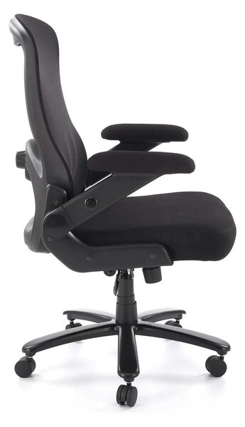 Scaun birou CYBORG, negru, stofa clasica/metal, 80x74x111/117 cm