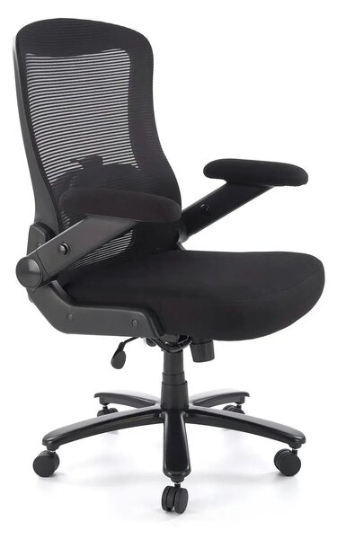Scaun birou CYBORG, negru, stofa clasica/metal, 80x74x111/117 cm