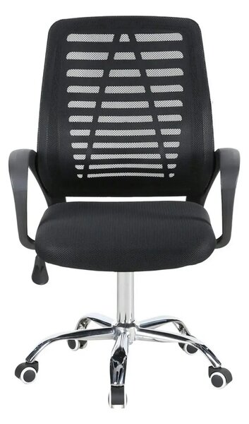 Scaun birou NED, negru, stofa/plasa, 55x61x92/102 cm