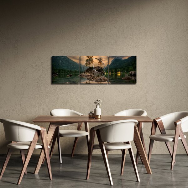 Tablou frumos cu peisaj (cu ceas) (90x30 cm)