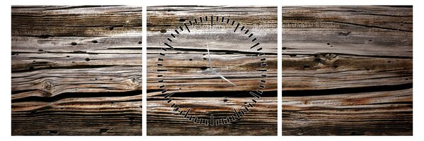 Tablou - lemnele de sezon (cu ceas) (90x30 cm)