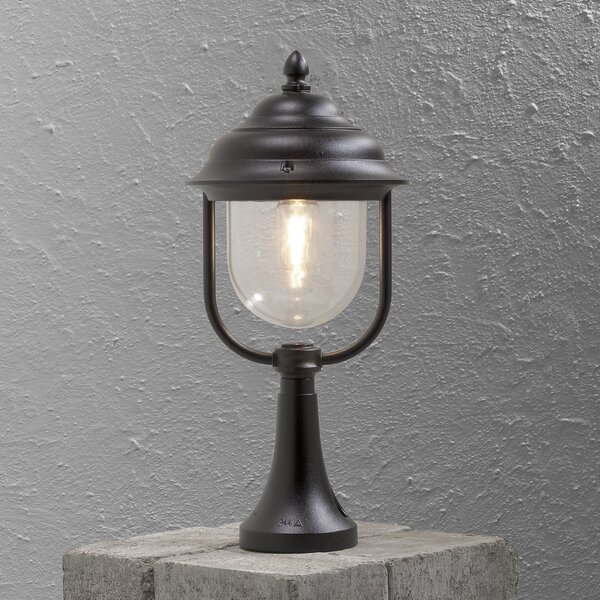 Konstsmide Lampă cu soclu Parma, negru, Negru, Metal, Casă de țară / Rustic