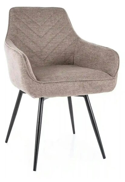 Scaun SERVIO, bej - Brego 34, stofa clasica/metal, 55x45x88 cm
