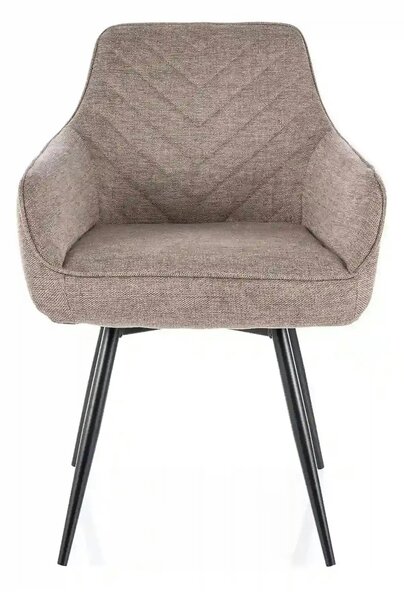 Scaun SERVIO, bej - Brego 34, stofa clasica/metal, 55x45x88 cm