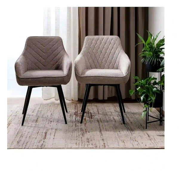 Scaun SERVIO, bej - Brego 34, stofa clasica/metal, 55x45x88 cm