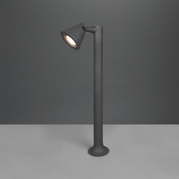 Trio Lighting Lampă cu postament Kaveri din aluminiu, antracit, reglabil, Negru, Metal, Modern