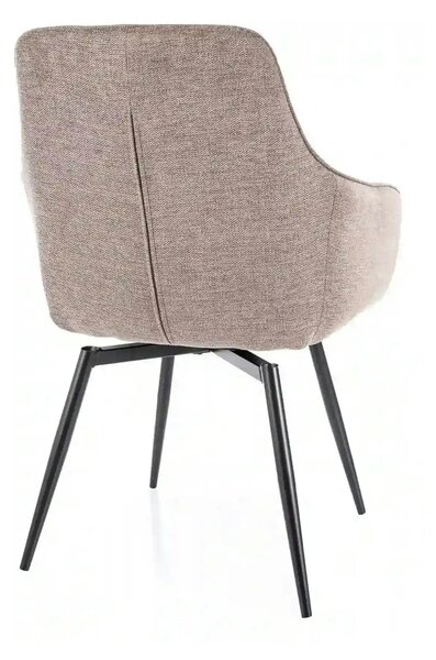 Scaun SERVIO, bej - Brego 34, stofa clasica/metal, 55x45x88 cm