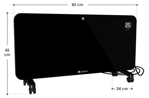 Juskys Încălzitor electric 2000W - negru