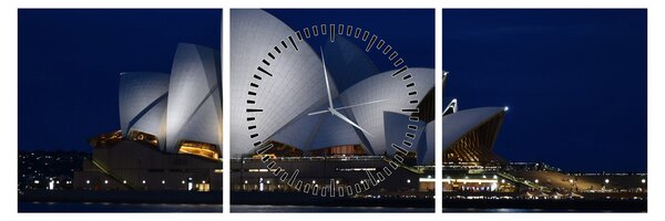 Tabloul Sydney nocturn (cu ceas) (90x30 cm)