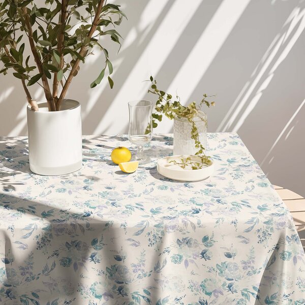 Goldea față de masă decorativă valencia - imprimeuri de plante 120 x 160 cm