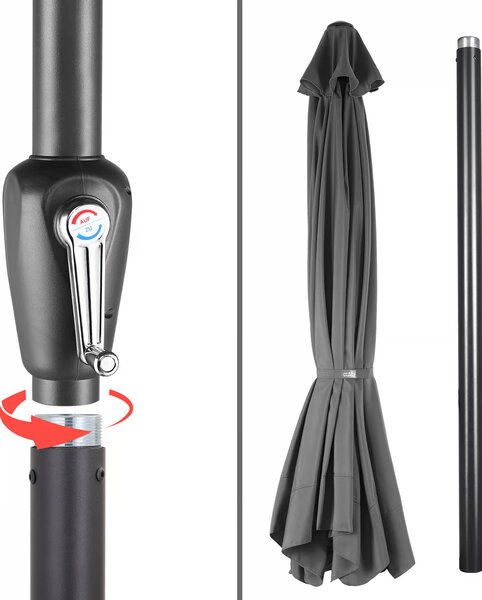 Deuba Umbrelă de grădină Maui cu UV 80+ Ø 330 cm - antracit