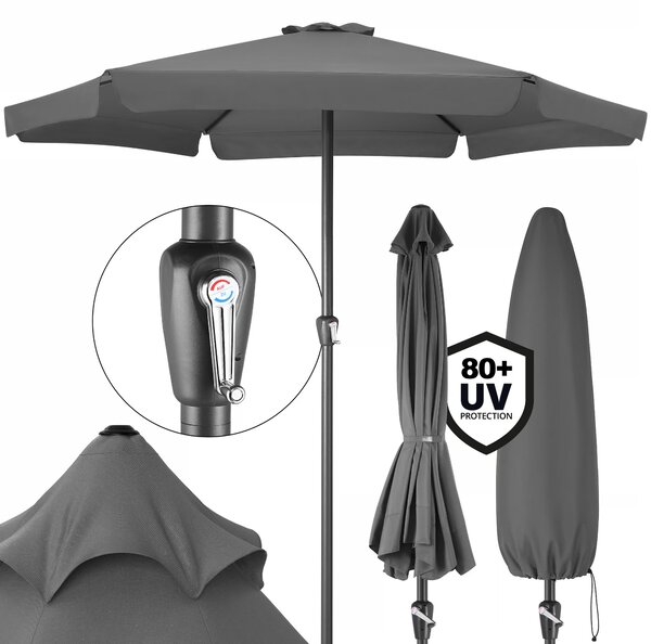 Deuba Umbrelă de grădină Maui cu UV 80+ Ø 330 cm - antracit