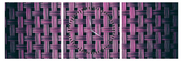 Tabloul textura în mov (cu ceas) (90x30 cm)