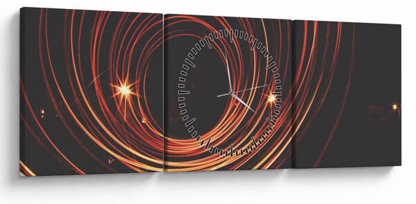 Tabloul cu linii abstracte (cu ceas) (90x30 cm)