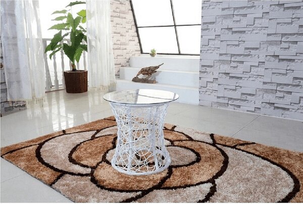 Masa gradina SALMAR NEW, transparent/alb, sticla securizata/rachita ar