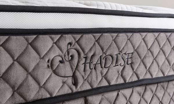 Saltea 160 pe 200 HADISE, alb/gri deschis