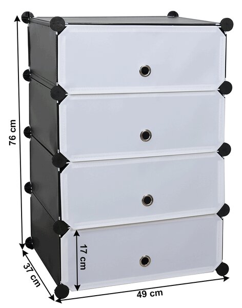 Pantofar modular Hamburg (negru + alb). 1028932
