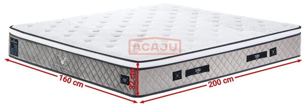 Saltea 160 pe 200 HADISE, alb/gri deschis
