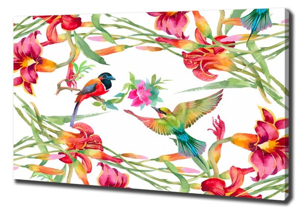 Tablou canvas păsări exotice