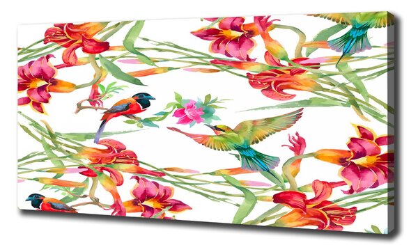 Tablou canvas păsări exotice