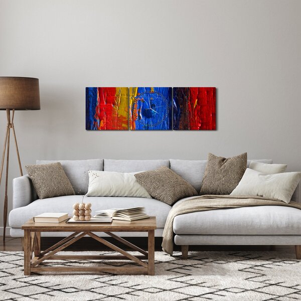 Tabloul cu culorile pentru artiști (cu ceas) (90x30 cm)