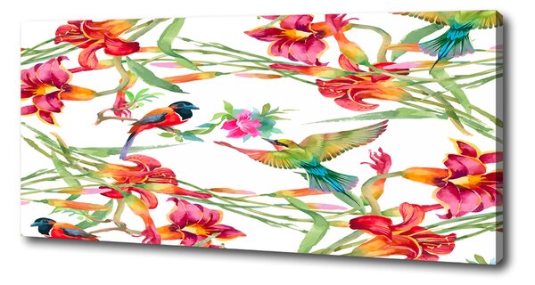 Tablou canvas păsări exotice