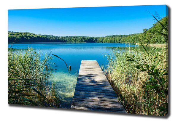 Tablou pe pânză canvas Pier pe lac