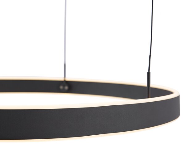 Lampă suspendată de design neagră cu 3 trepte de intensitate luminoasă - Titmus