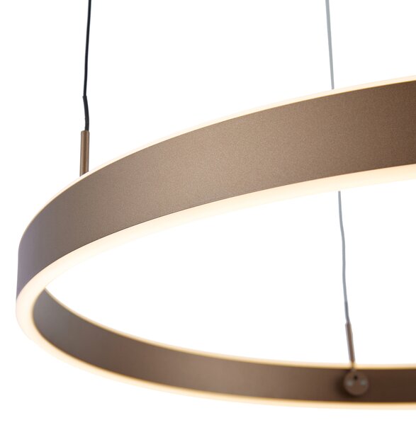 Lampă suspendată de design bronz închis cu dimmer în 3 trepte - Titmus