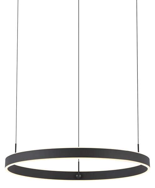 Lampă suspendată de design neagră cu 3 trepte de intensitate luminoasă - Titmus