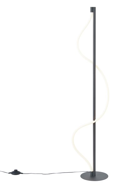 Lampă de podea modernă neagră, incl. LED, cu dimmer în 3 trepte - Twirl