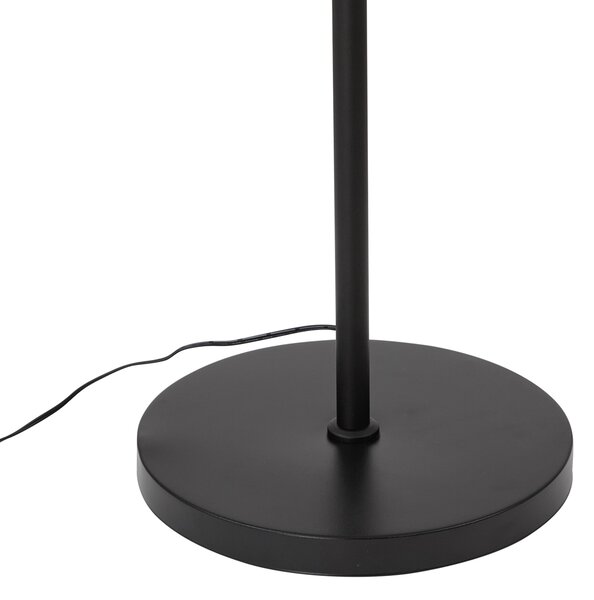 Lampă de podea modernă neagră, incl. LED RGB cu dimmer și telecomandă - Sjors