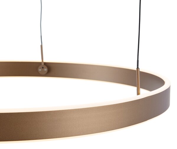 Lampă suspendată de design bronz închis cu dimmer în 3 trepte - Titmus