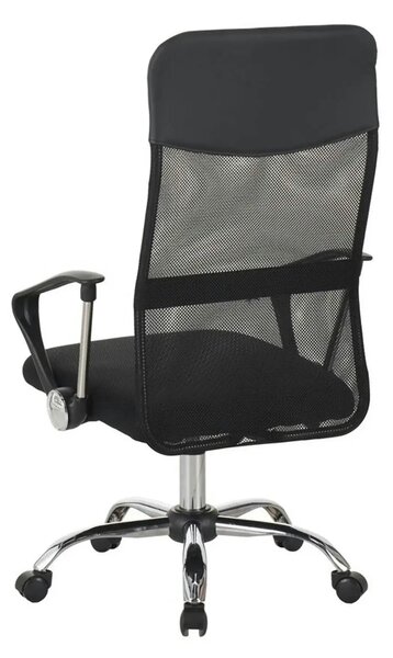 Scaun birou ALEX, negru, stofa/plasa, 60x61x107/117 cm