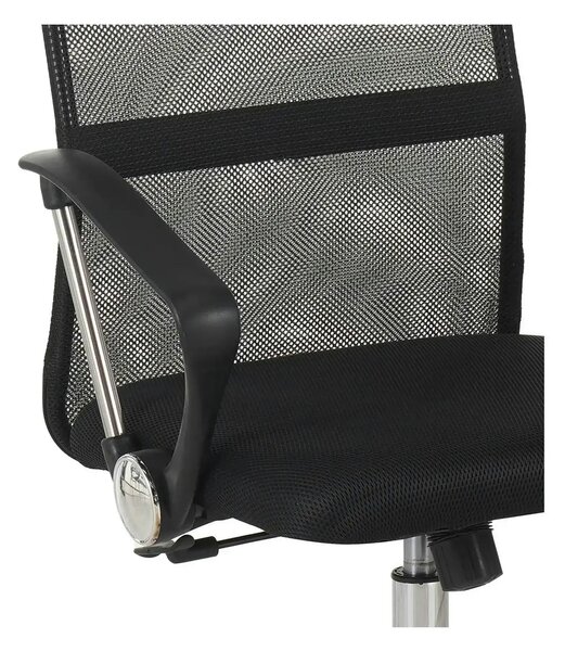 Scaun birou ALEX, negru, stofa/plasa, 60x61x107/117 cm