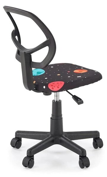 Scaun birou BINGO, negru, stofa clasica/polipropilena, 39x48x79-90 cm