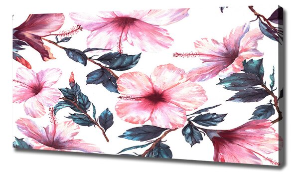 Pictură pe pânză flori de hibiscus