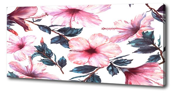 Pictură pe pânză flori de hibiscus
