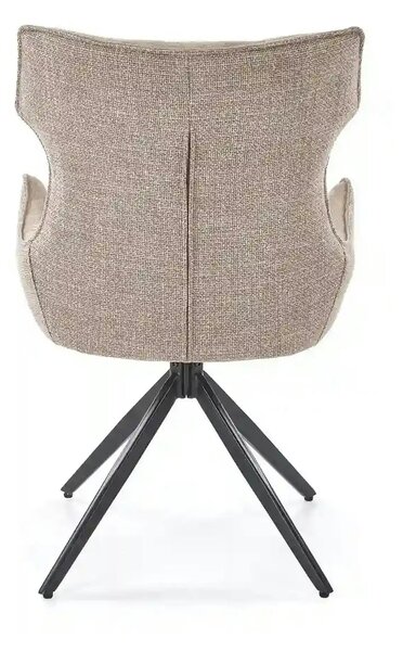 Scaun K573, bej/negru, stofa clasica/otel, 55x64x88 cm